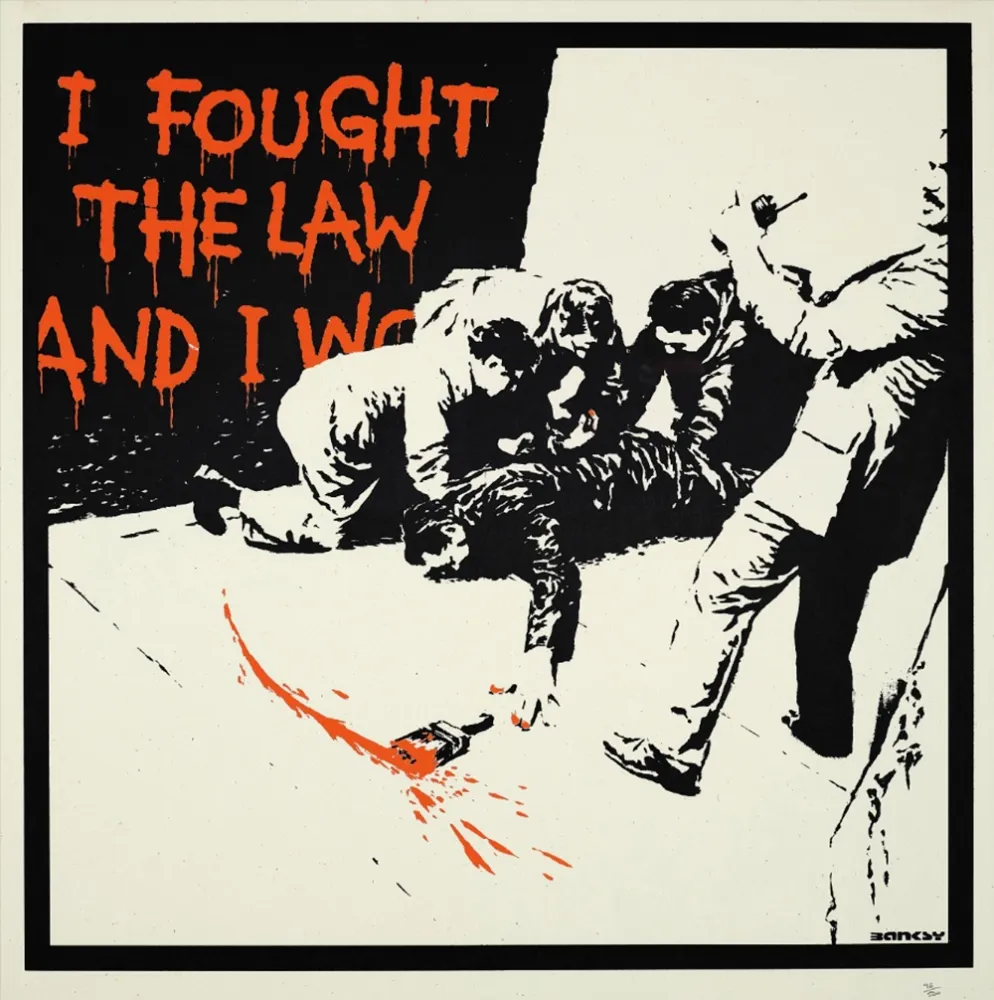 Screenprint Banksy - I FOUGHT THE LAW