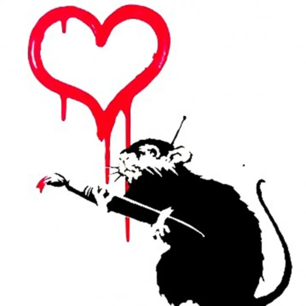 Screenprint Banksy - Love Rat