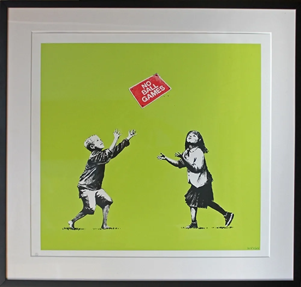 Screenprint Banksy - No Ball Games (Green)