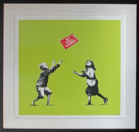 Screenprint Banksy - No Ball Games (Green)