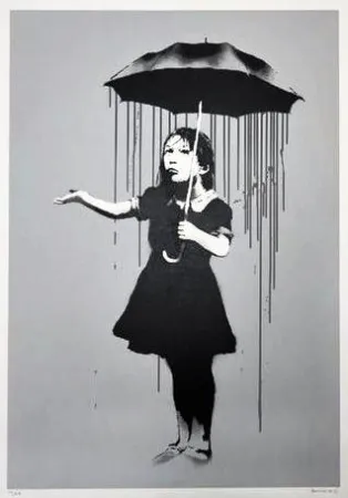 Screenprint Banksy -  Nola Grey Rain