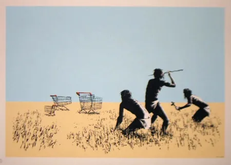 Screenprint Banksy - Trolley Hunters - Trolleys 