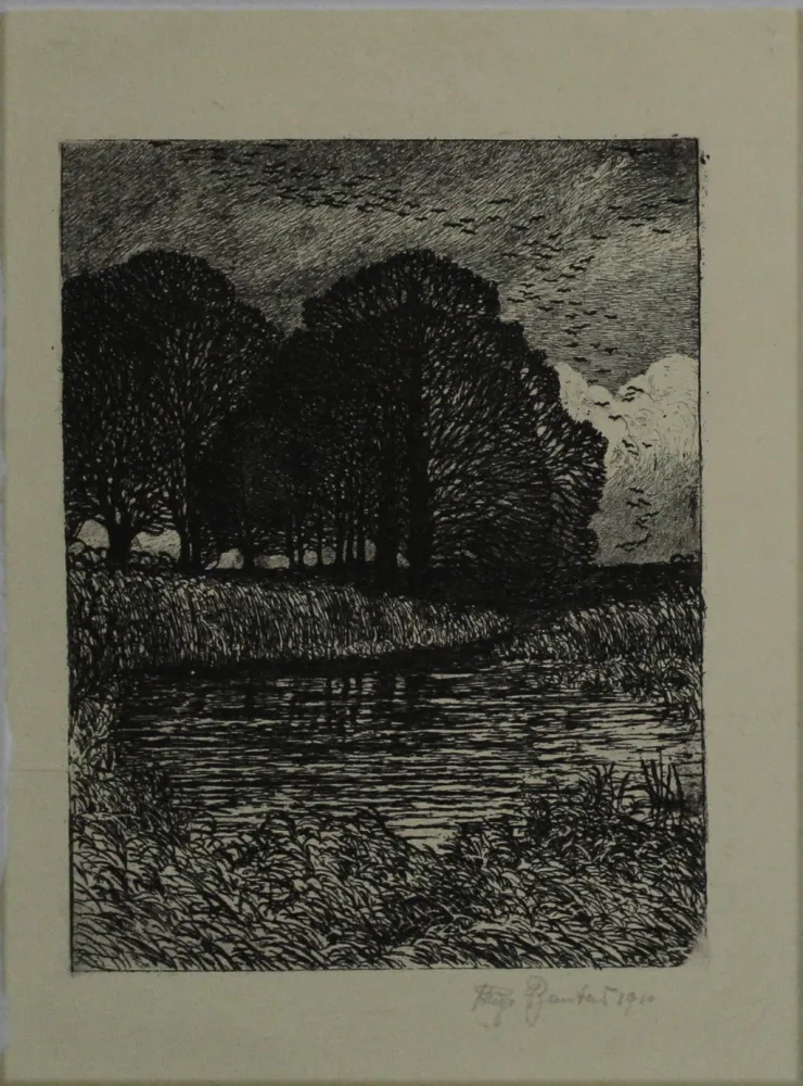 Etching Bantau - Untitled (idyllic landscape)