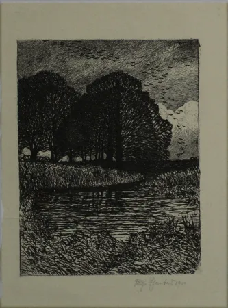 Etching Bantau - Untitled (idyllic landscape)