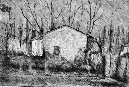 Engraving Barbisan - Inverno