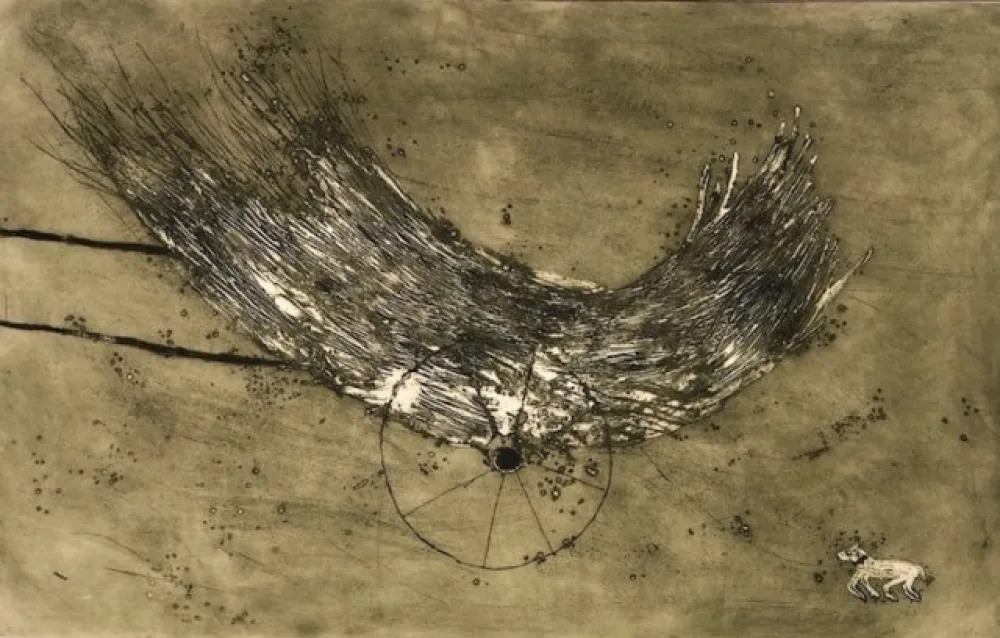Etching And Aquatint Barcelo - La Charette de foin