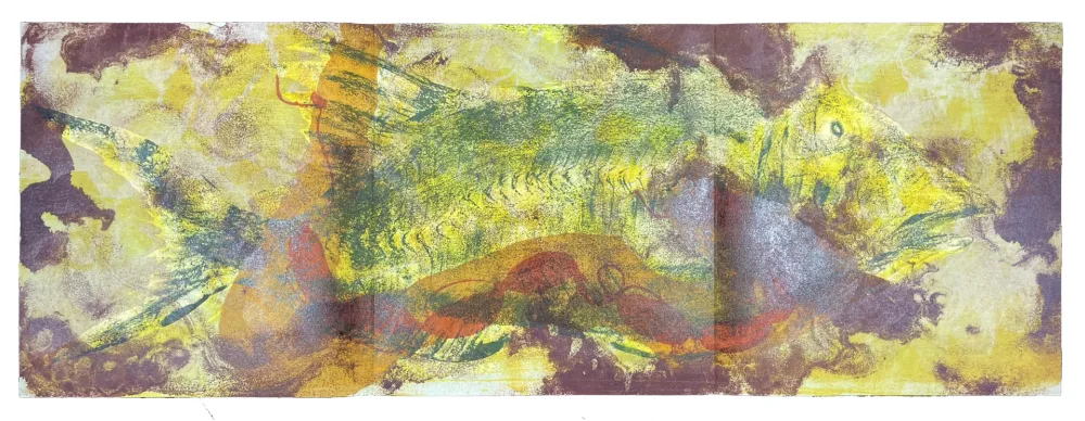 Lithograph Barcelo - La Chenille / La Carpe