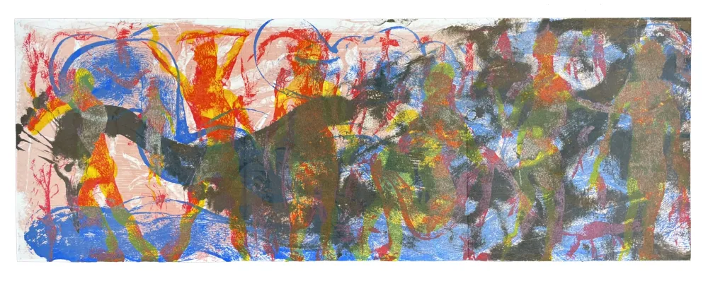 Lithograph Barcelo - Orphée / Le Paon 