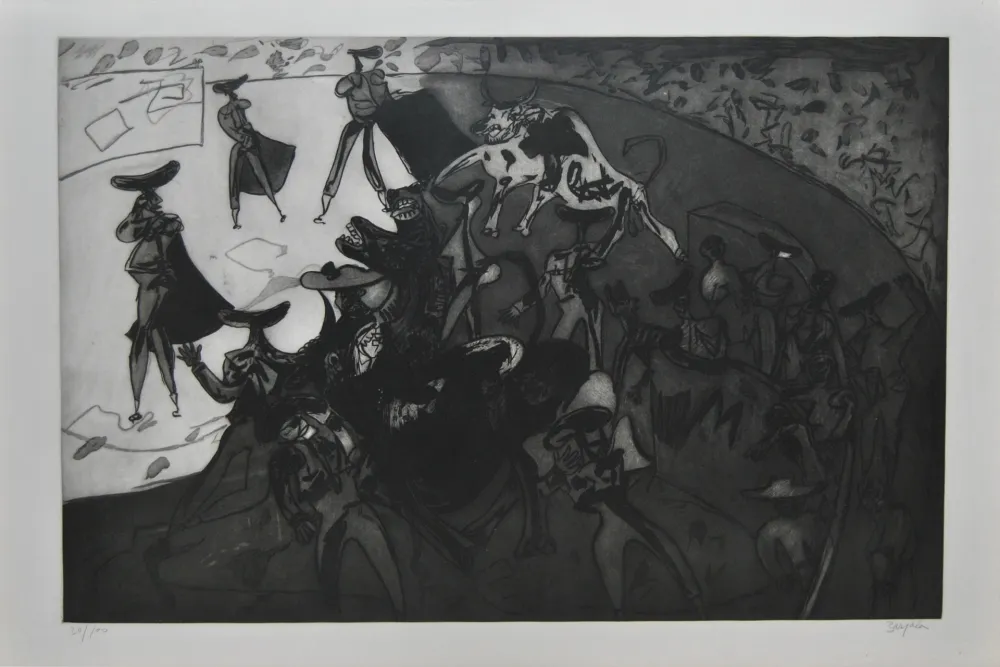 Etching And Aquatint Barjola - Tauromaquia - Sol y sombra