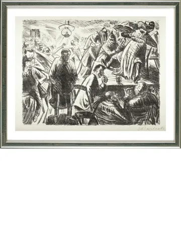 Lithograph Barlach - Frau Venus, 1919