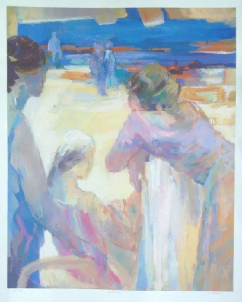 Lithograph Baroni - La plage