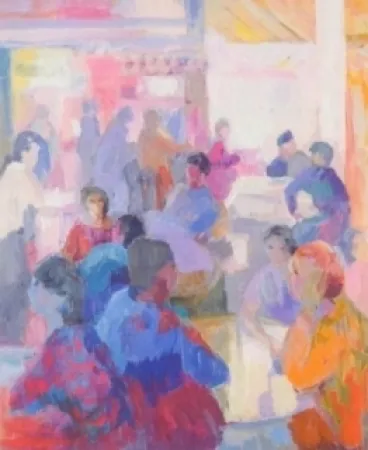 Lithograph Baroni - Le petit café