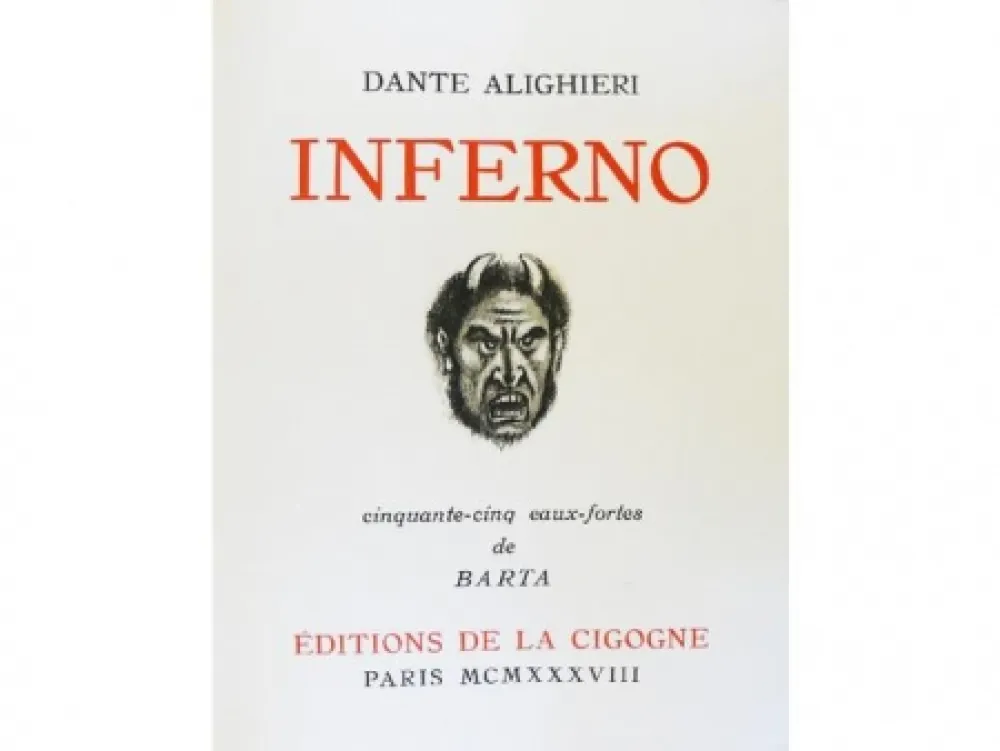 Illustrated Book Barta - Inferno.  Cinquante-cinq eaux-fortes de Barta.