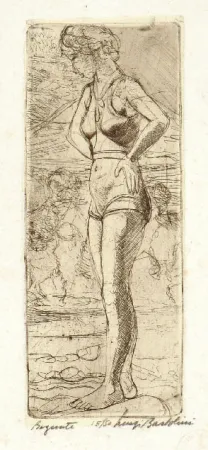 Engraving Bartolini - BAGNANTE