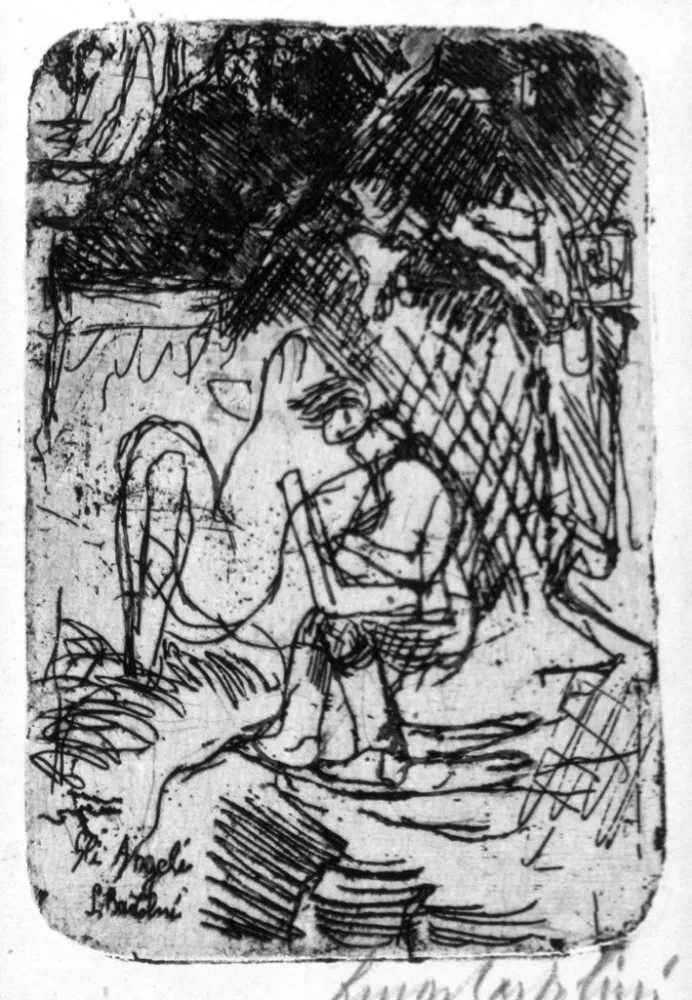 Engraving Bartolini - Gli angeli