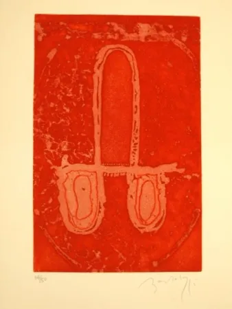 Engraving Bartolozzi - CARRO EN ROJO