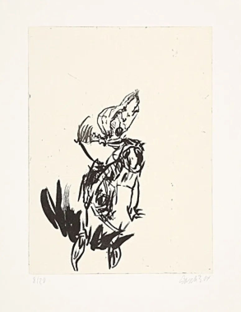 Etching And Aquatint Baselitz - Aus der Anatomie