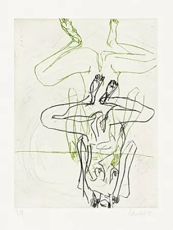 Drypoint Baselitz - Doppelakt