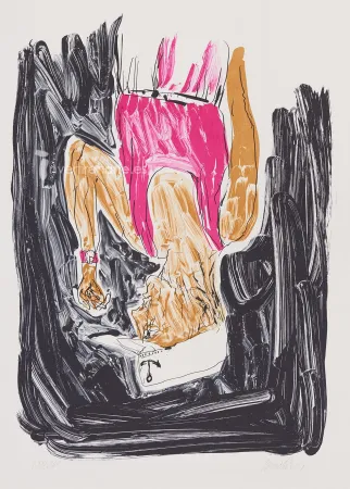 Lithograph Baselitz - Einer malt mein portrait