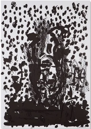Lithograph Baselitz - Kopf / Head - no. 8 (from Suite 45)