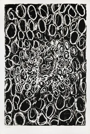 Woodcut Baselitz - Kopfe