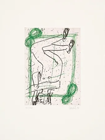 Etching And Aquatint Baselitz - Ohne Titel