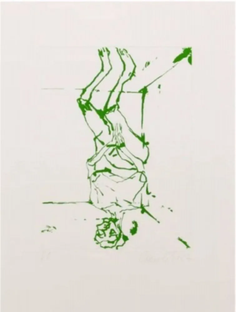 Etching And Aquatint Baselitz - Serpentine - green