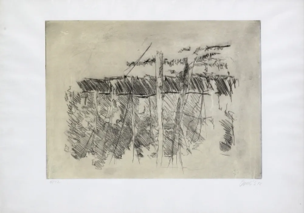 Engraving Baselitz - Untitled