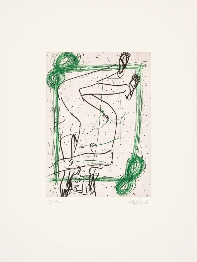 Etching Baselitz - Untitled