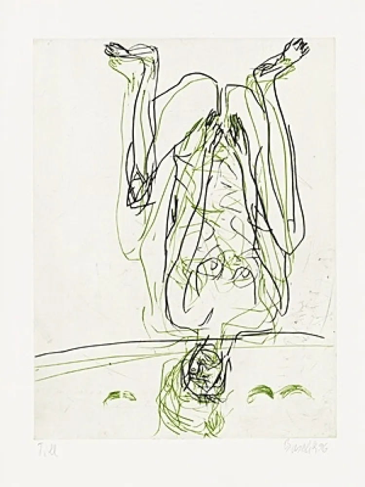 Engraving Baselitz - Zwei Streifen