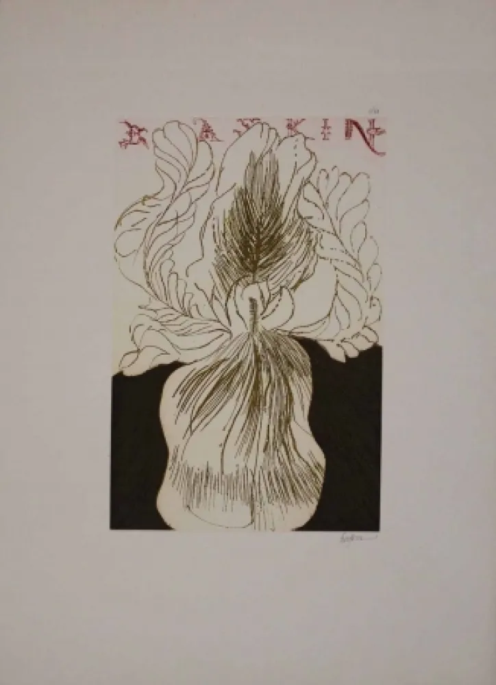 Etching And Aquatint Baskin - Baskin's Iris