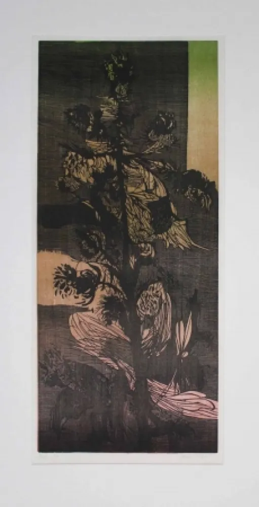 Woodcut Baskin - Plant