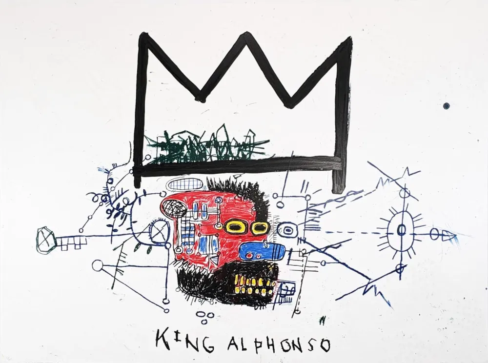 Screenprint Basquiat - King Alphonso