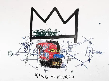 Screenprint Basquiat - King Alphonso