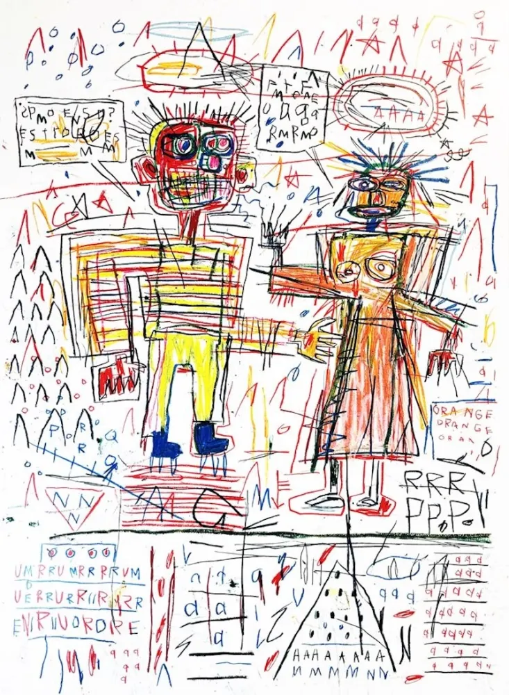 Screenprint Basquiat - Untitled III from The Figures Portfolio