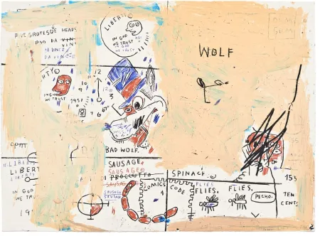 Screenprint Basquiat - Wolf Sausage