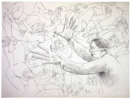 Lithograph Bastow - Colin Maillard