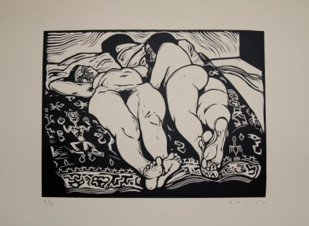 Lithograph Bastow - Nu  Féminin / Female Nude - 4
