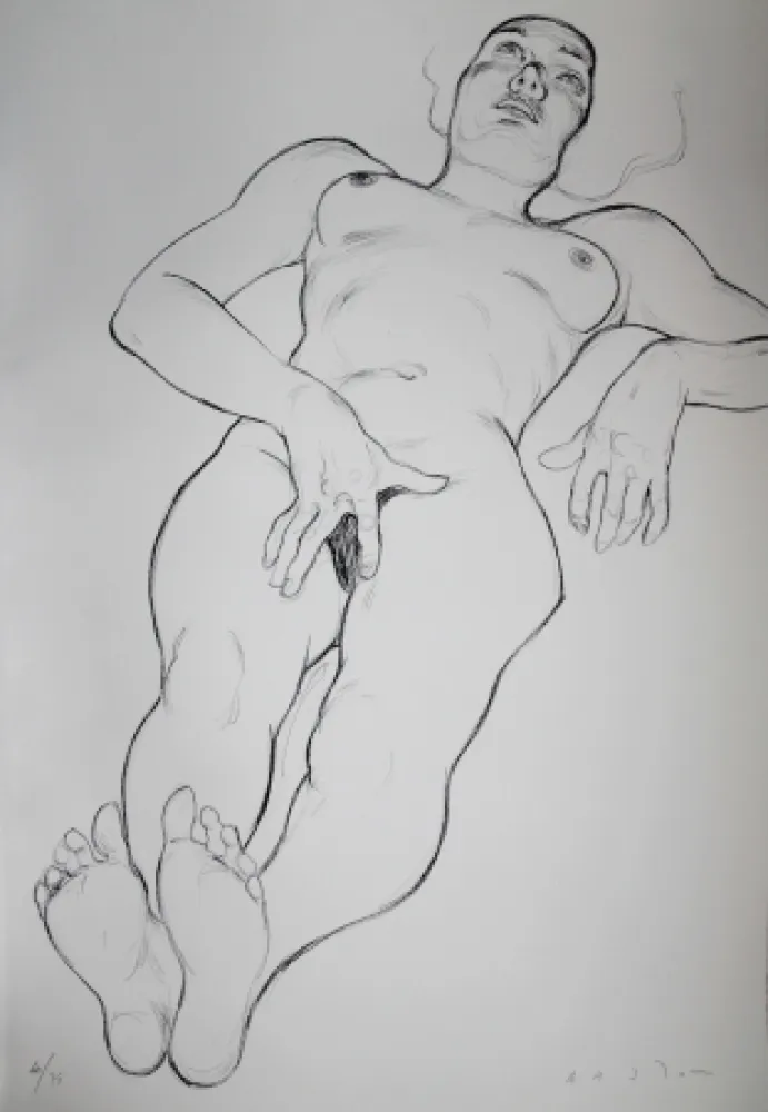 Lithograph Bastow - Nu  Féminin / Female Nude - 6