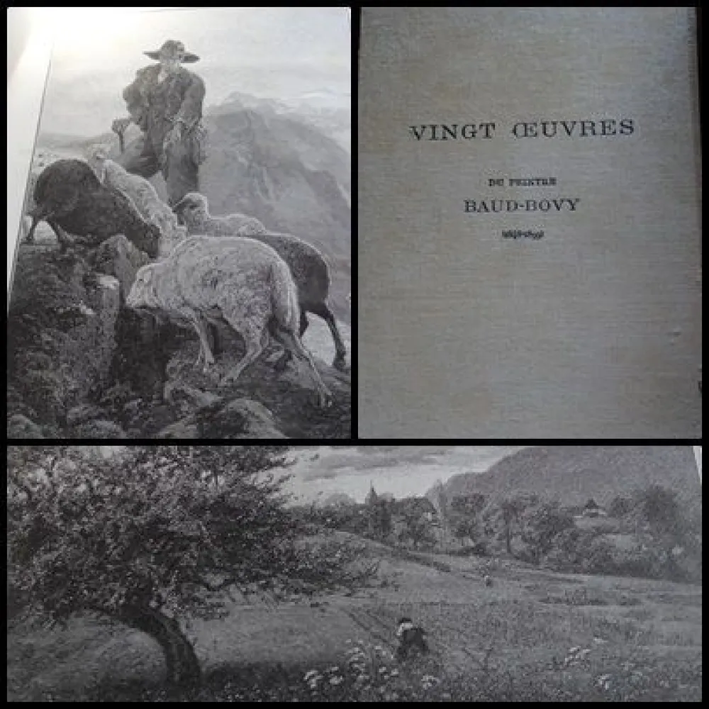 Woodcut Baud-Bovy - Vingt oeuvres du peintre Baud-Bovy (1848-1899)
