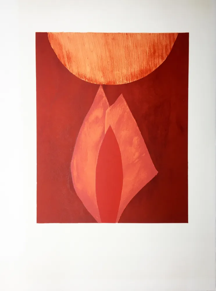 Lithograph Bazaine - AFF AVT MAM (BLASONS). Lithographie originale de 1975.