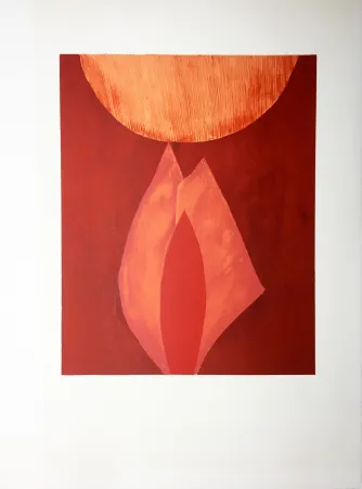 Lithograph Bazaine - AFF AVT MAM (BLASONS). Lithographie originale de 1975.