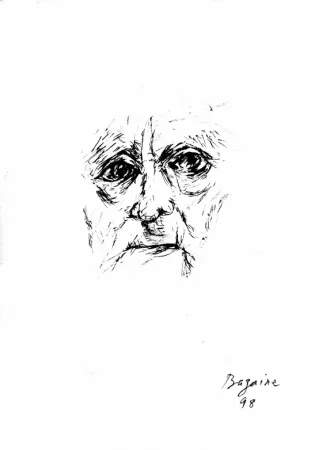 Lithograph Bazaine - Autoportrait 