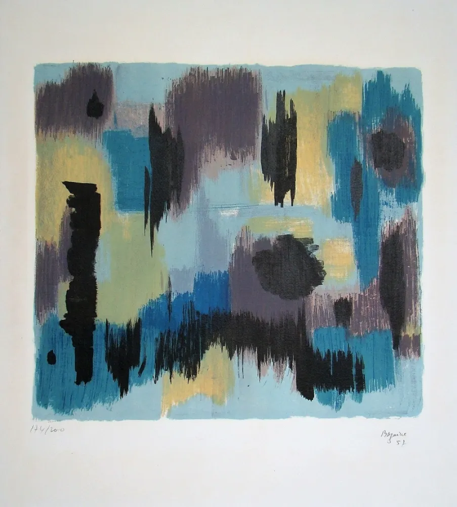 Lithograph Bazaine - Composition, 1957