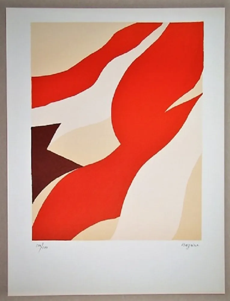 Lithograph Bazaine - Composition 1974