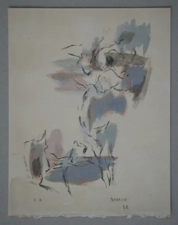 Lithograph Bazaine - Composition