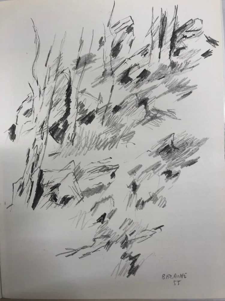 Lithograph Bazaine - Dessin 1955