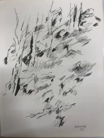 Lithograph Bazaine - Dessin 1955