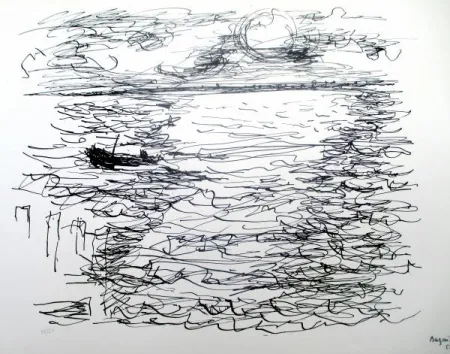 Lithograph Bazaine - Lever du soleil