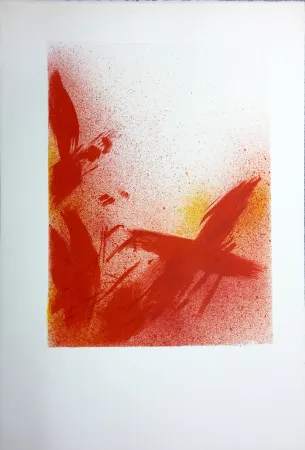 Lithograph Bazaine - MONOGRAPHIE EN ROUGE (1975) sur vélin d'Arches.